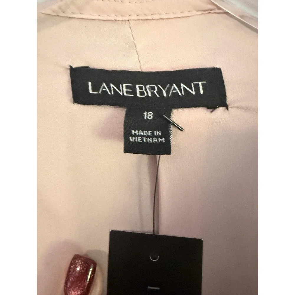 Lane Bryant Blazer Womens 18 Gold Sequin Open Front Lined Party Jacket Plus